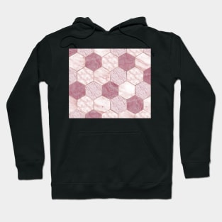 Deep rose marble honeycomb Hoodie